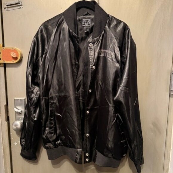 Retro Led Zeppelin Rare Limited Edition Black Satin Bomber / Varsity Tour Jacket - Picture 3 of 16